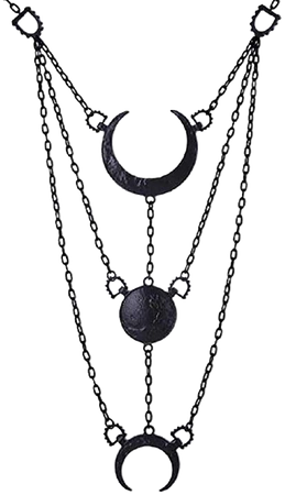 Restyle Crescent Moon Phases Lunar Pendant Necklace Occult Gothic: Clothing