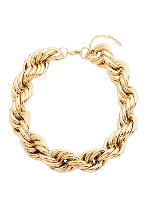 Gold Plated Chunky Twisted Necklace | Karen Millen