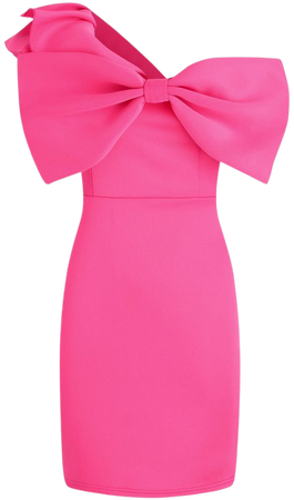 hot pink bow dress