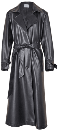Maxi Faux Leather Coat - Women's Long Coat - Lattelierstore