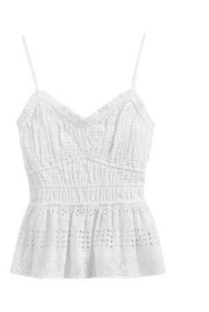 Ruched Detail Cami Top - White | Boden US