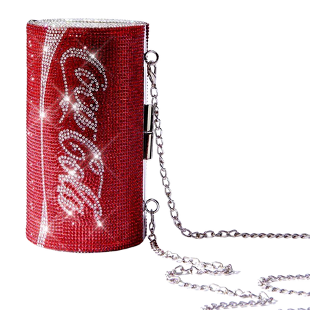 Crystal Rhinestone Bling Coca Cola Purse Coke Shoulder Bag