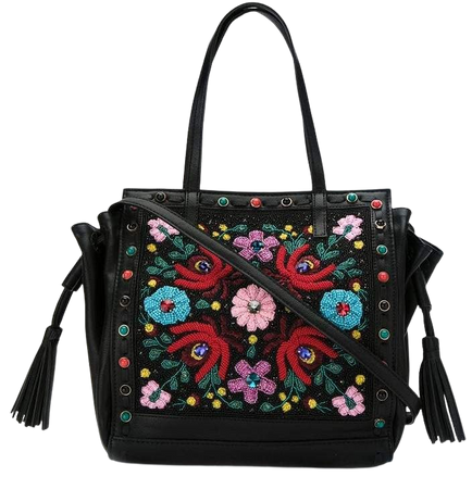 Isla Maxi embroidered shoulder bag