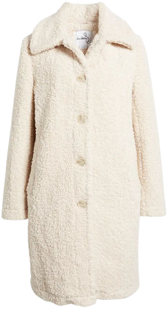 Sam Edelman Longline Teddy Fleece Coat | Nordstrom