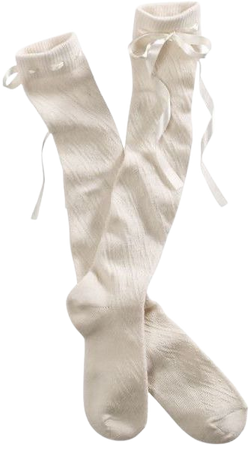 white bow stockings