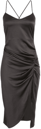 Open Edit Strappy Shirred Sleeveless Midi Dress | Nordstrom