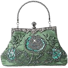 GUOZI Vintage Floral Beaded Rhinestone Embroidery Clutch Sequin Wedding Party Prom Bag Crossbody Evening Handbag for Bridal Ladies (Green): Handbags: Amazon.com