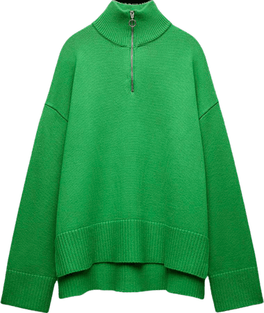 green viscose sweater