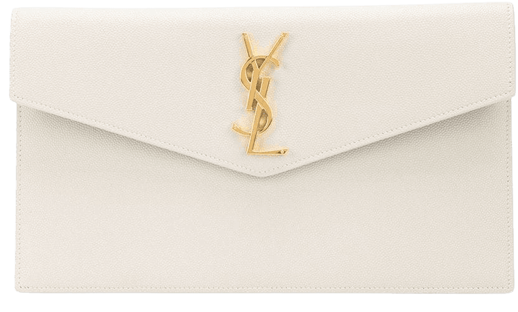 Shop Saint Laurent medium monogram clutch with Express Delivery - FARFETCH