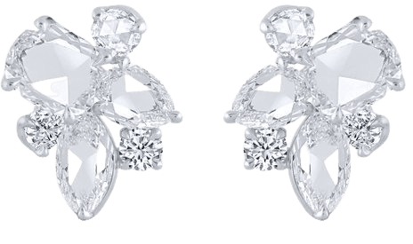 Haveli 18k White Gold Diamond Earrings By Harakh | Moda Operandi