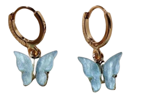 blue butterfly earrings