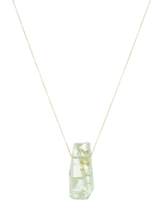 Margaret Solow Green Beryl Crystal Necklace
