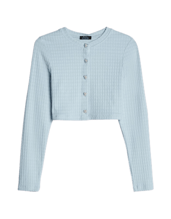 Jacquard cardigan with button detail - Outerwear - Woman | Bershka