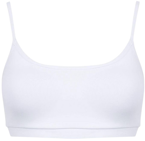 white sports bra