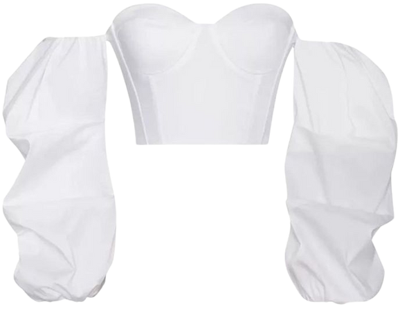 white puffy sleeves