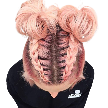 Pink Hair- Bun