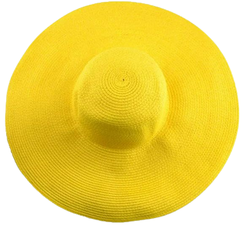Shulemin Hawaiian Summer Beach Floppy Hat Women Wide Brim Straw Sun Cap,Yellow - Walmart.com