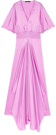 224RACHELORA Satin-look maxi dress - Dresses - Maje.com