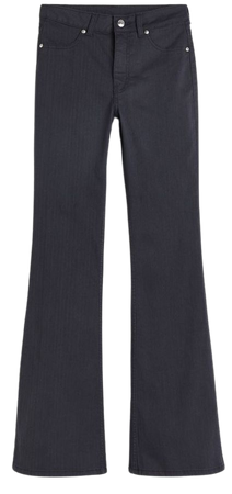 Flared Twill Pants - Dark gray - Ladies | H&M US