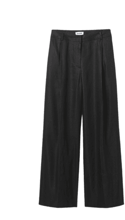 Elie Linen Trousers - Black - Weekday WW