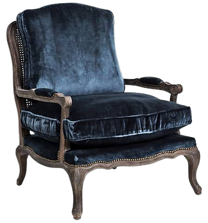 Boutique Cut Blue Pile Fabric Accent Chair - #14K33 | Lamps Plus