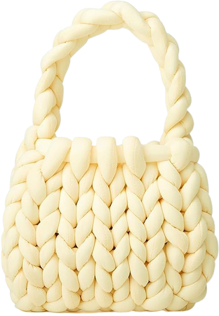 Amazon.com: Women's Knit Clutch Bag Handmade Woven Polyeater Knit Satchel Purse Handbag Shoulder Solid Color Bag : Clothing, Shoes & Jewelry