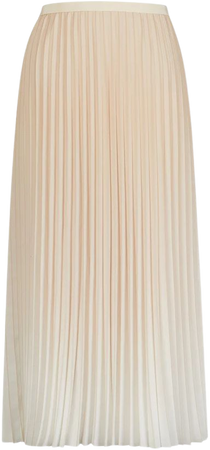 Ombre Sunburst Pleated Midi Skirt Shifting Sand/ White | French Connection US