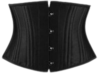 Buy Cheap Vintage Black Corset Double Steel Boned Short Torso Waist Training Corset for Sale Online | CorsetWe