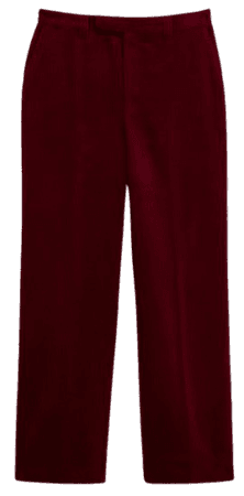 boys' burgundy corduroy trousers without turn-ups