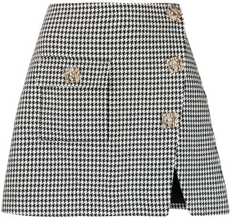 Self-Portrait houndstooth-pattern Mini Skirt - Farfetch