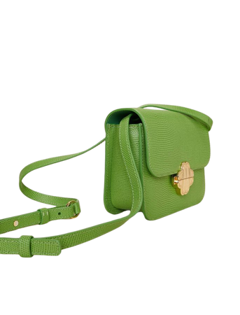 223CLOVERMINILIZARD Lizard-effect embossed leather bag - Mini Bags - Maje.com