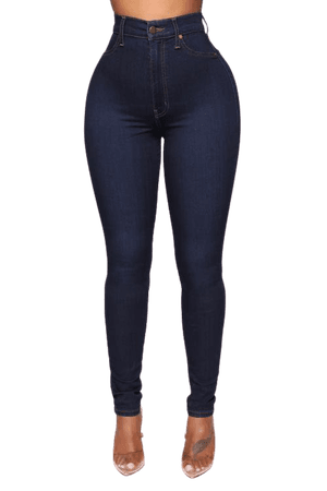Flex Game Strong High Rise Skinny Jeans - Dark Blue Wash – Fashion Nova