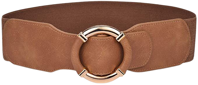 Beltox Women Elastic Belt Dress Stretchy Wide Waist Vintage Thick Cinch PU Leather at Amazon Women’s Clothing store