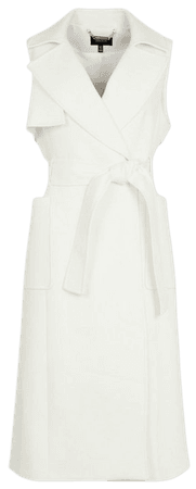 Luxe Tailored Sleeveless Trench Belted Coat | Karen Millen