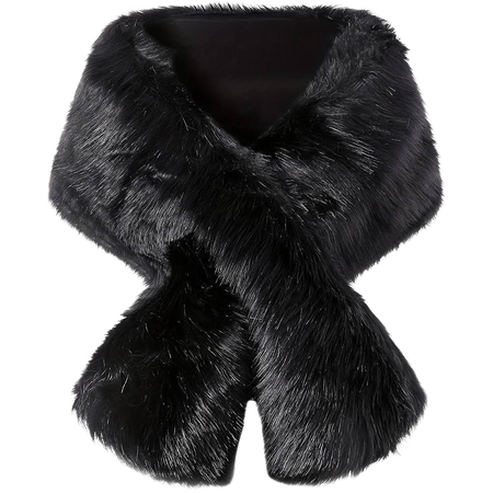 black fur shawl