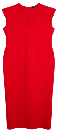 Plus Size Figure Form Bandage Knit Shoulder Detail Midaxi Dress | Karen Millen