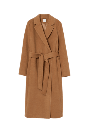 Tie Belt Coat - Dark beige - Ladies | H&M US