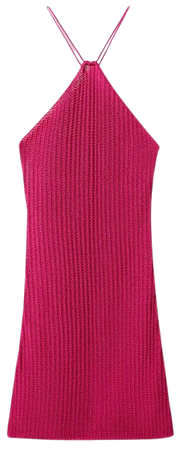 Halter-neck crochet dress - Women | Mango USA