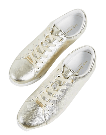 Ted Baker Ellizah sneakers in gold | ASOS