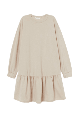 MAMA Sweatshirt Dress - Beige