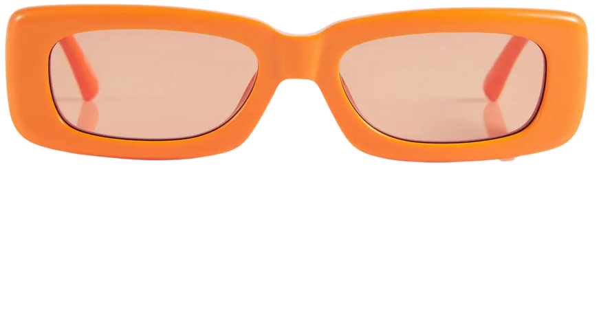 X Linda Farrow Marfa Mini Sunglasses in Orange - The Attico | Mytheresa