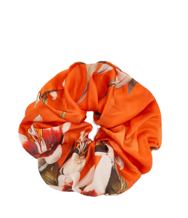 ALLSAINTS US: Womens Dorada Oversized Silk Blend Scrunchie (flame_orange)