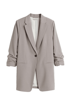 Gathered-sleeve Jacket - Taupe - Ladies | H&M CA