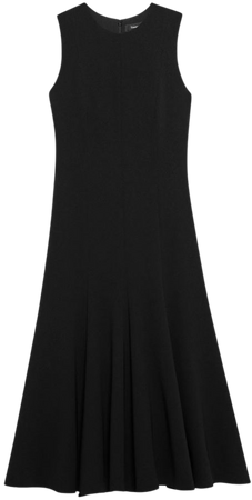 Admiral Crepe Sleeveless Fit-and-Flare Dress | Theory