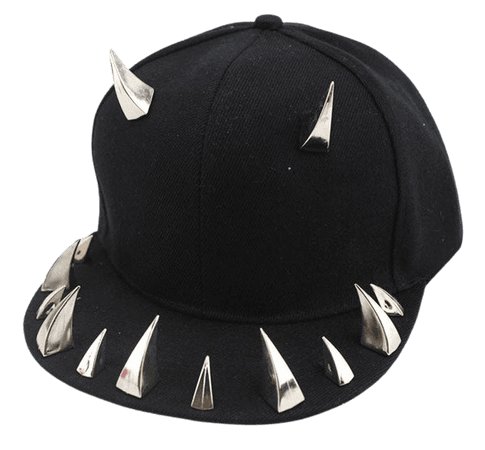 Black Horns Cap With Neon Or Silver Spikes | RebelsMarket