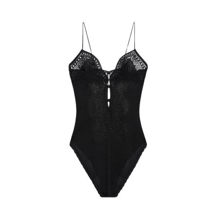 Celine black lingerie bodysuit
