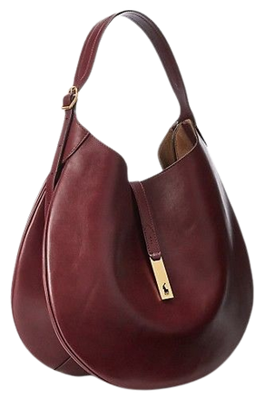 jil laden burgundy leather bag