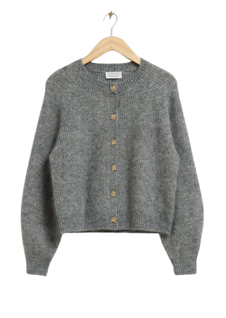 Relaxed Knit Cardigan - Grey - Cardigans - & Other Stories US