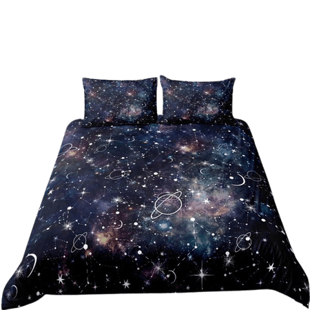 Starry Sky Bedding Set Constellation Comforter Cover Galaxy Sun Moon Duvet Cover Purple Universe Print Bedspread Cover For Kid Men Women Duvet Cover With Pillow Cases AU Size US Twin Queen Full King UK Double DE Size | Wish