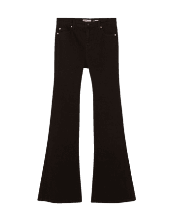 5-pocket flared twill pants - Pants - Woman | Bershka